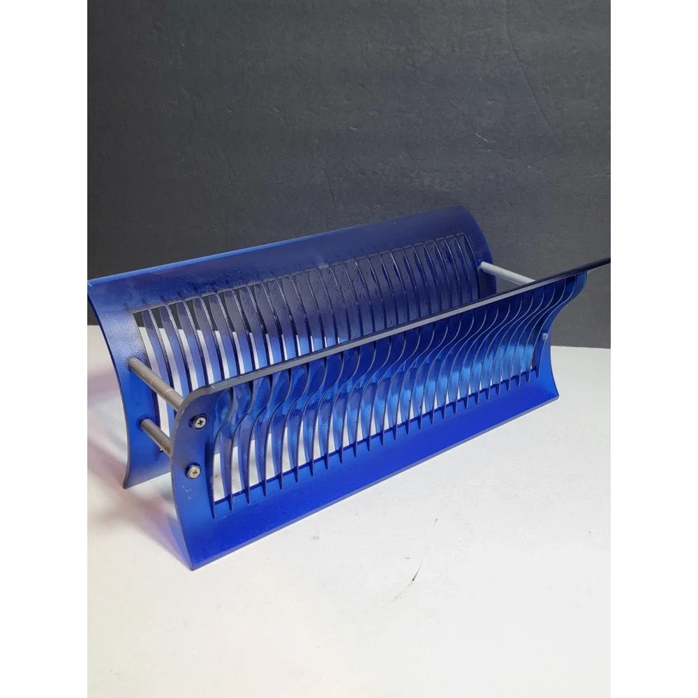 Y2K 1990'S CD Tower 25 Rack Holder Futuristic Modern Atomic Blue CD Holder